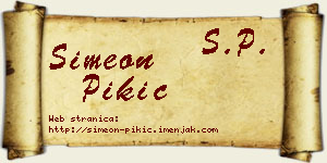 Simeon Pikić vizit kartica